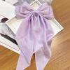 Women Hairpin Large Size Long Ribbon Bowknot Decor Spring Hair Clip Lightweight Back Head Hair Pin Hair Accessory