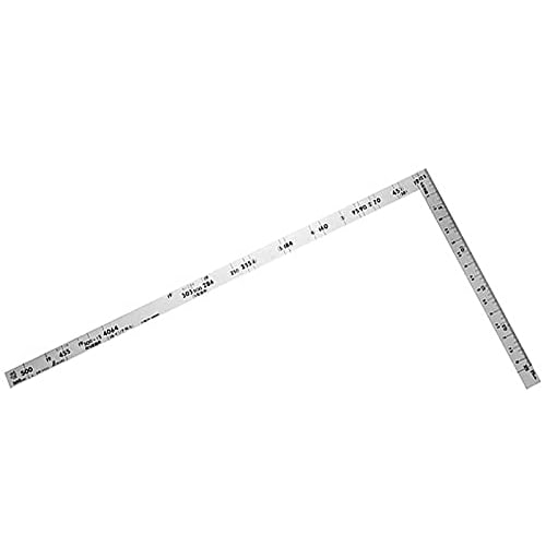 Shinwa Sokutei Curved Ruler 2x4, Silver, 19cm Wide, 50cm Long, 10055