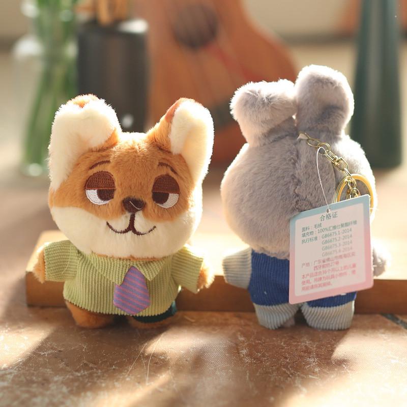 Zootopia Judy And Nick Stuffed Toy Plush Keychain Backpack Accessory Kids Gift