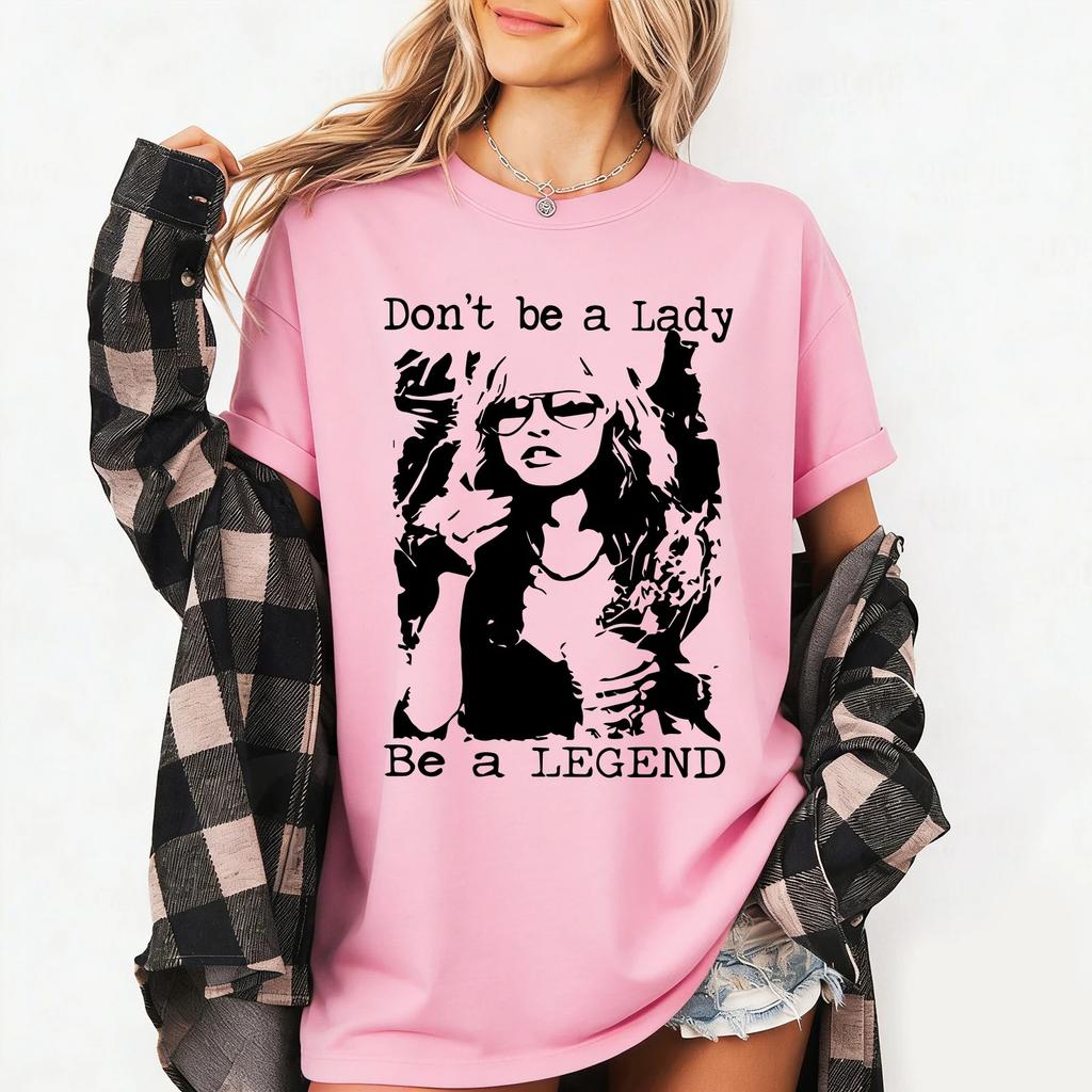 Don't Be A Lady Be A Legend Stevie Nicks Tour 2026 Print T-shirt Harajuku Ronde Hals Casual Hip Hop Shirt Unisex Korte Mouw Casual Kleding