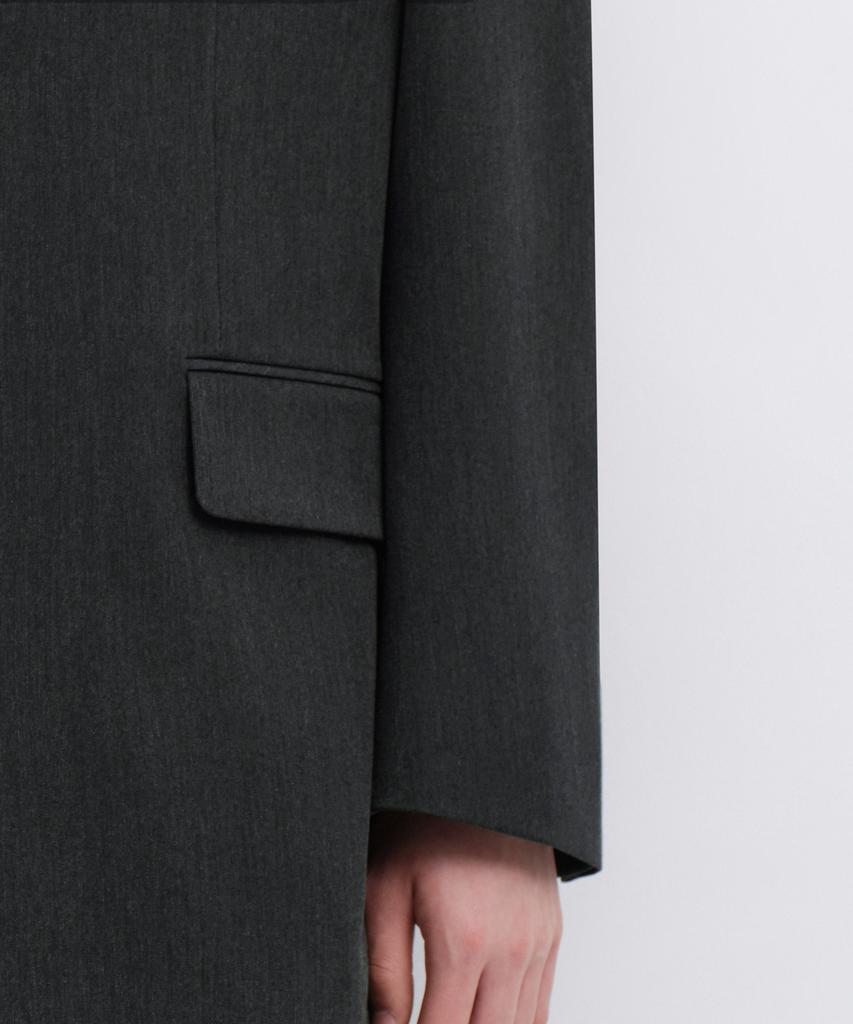Musinsa Standard Daddy Shoulder Oversized Blazer [Charcoal Gray]