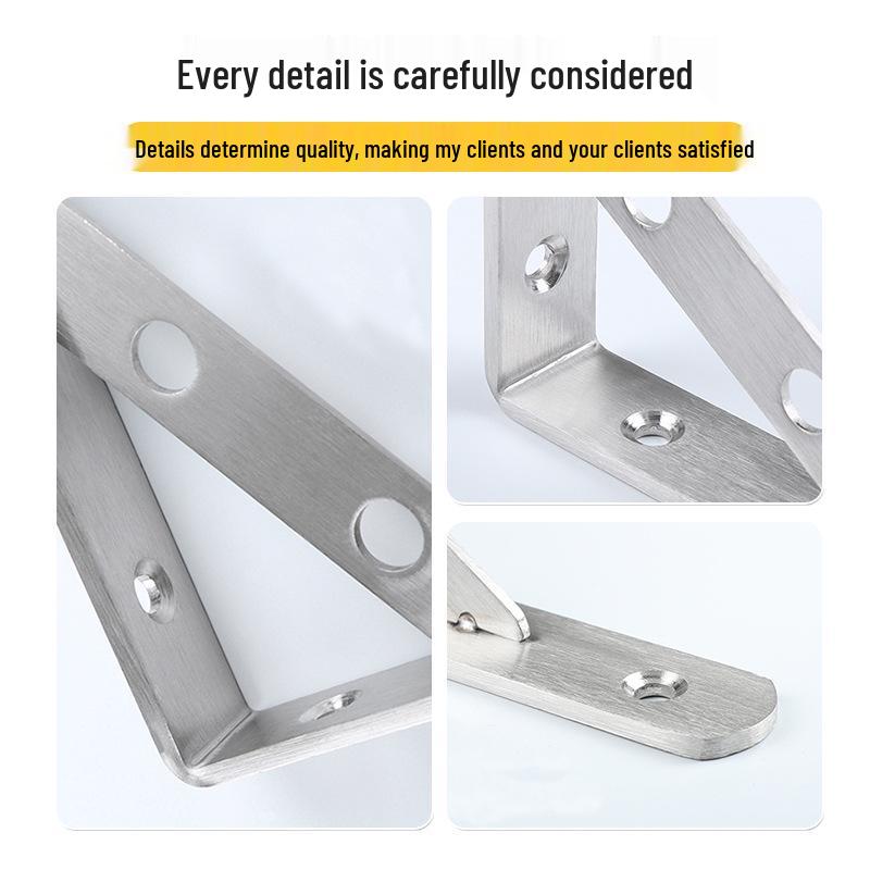 Stainless Steel Right Angle Wall Shelf Bracket Support