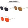 Retro Metal Sunglasses Large-Framed RED Lens Sun Protection Glasses UV400 Protection Fashion Shades Square Frame Sunglasses