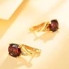 2023 neue natürliche rote Granat Edelstein Verschluss Ohrring 925 Sterling Silber edlen Schmuck für Frauen Mama Frau schönes Geschenk