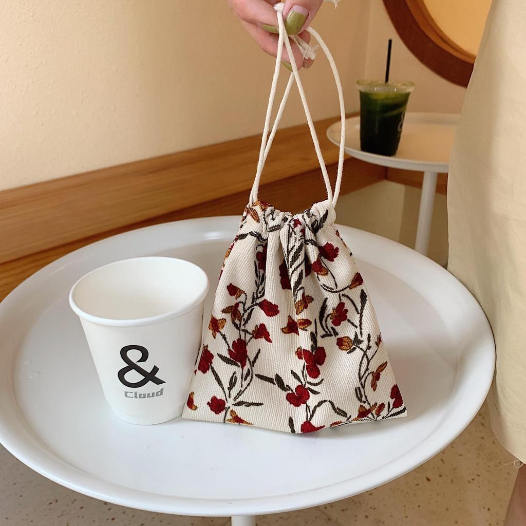 Small Cute Cartoon Drawstring Makeup & Travel Cloth Bag