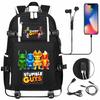 3 Piece School Backpack Set for Students Large Capacity Oxford Cloth Schoolbag with Shoulder Strap and Pencil Case