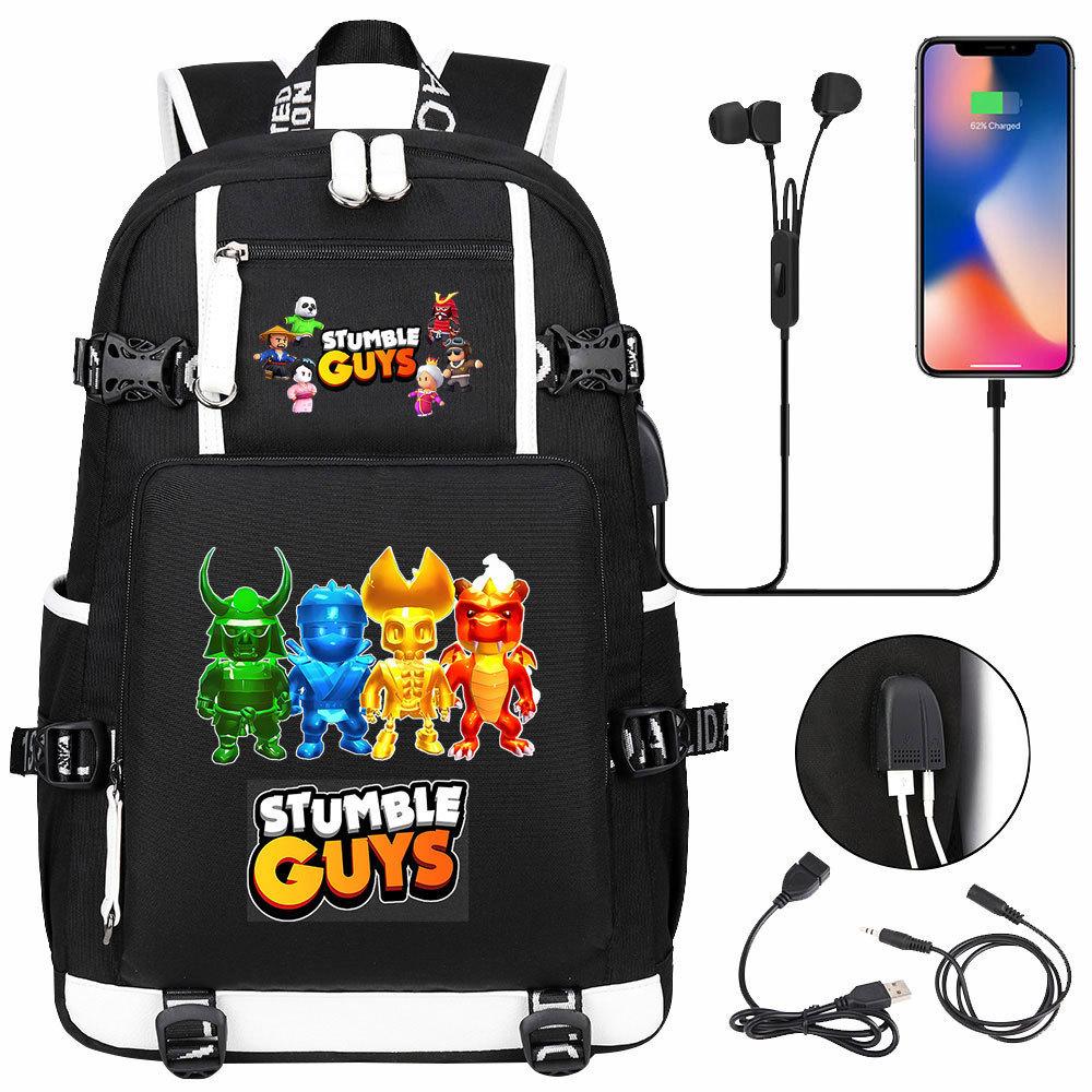 3 Piece School Backpack Set for Students Large Capacity Oxford Cloth Schoolbag with Shoulder Strap and Pencil Case