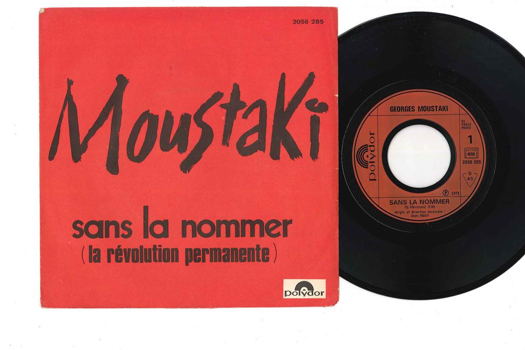 7inch Record MOUSTAKI - Sans La Nommer / Mourir 2056285 POLYDOR 1973 France Pop Used