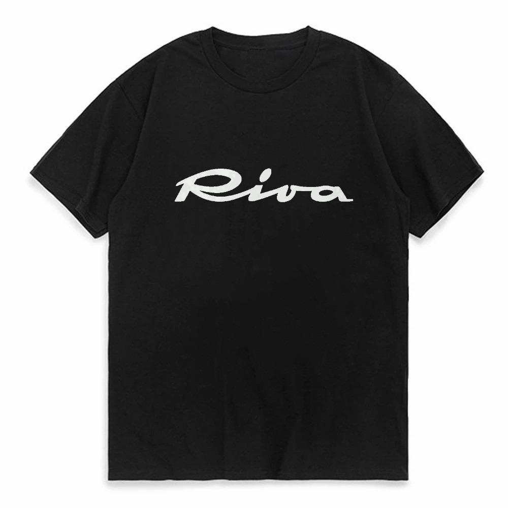 Riva Logo in Neon Green print Graphic TShirt Fashion causal Round Neck tshirt Summer outdoor Breathable Short Sleeve tees