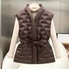 2026 New Korean Version V-neck Cinched Waist Drawstring Thick Shoulder Vest Jacket