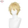 Gepard Landau Cosplay Wig 30cm Short Straight Yellow Men Hair Game Honkai Star Rail Cosplay Party Heat Resistant Synthetic Wigs