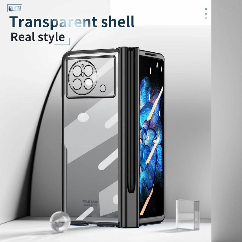 Custodia VIVO X Fold 5 Con Anello Rotante 360° E Pellicola Privacy, Cover Rigida Sottile Antiurto Nera - 3