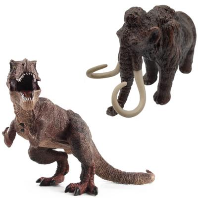 UTST Tyrannosaurus Figure, Mammoth Figure, Dinosaur Toy, Dinosaur 6+ (Red Tyrannosaurus + Mammoth)
