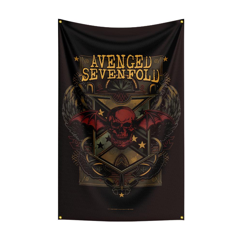Rock Band Flag Tapestry A-Aven-geds Sevenfolds Aesthetic Background Cloth Wall Art Decor Outdoor Concert Party Banner