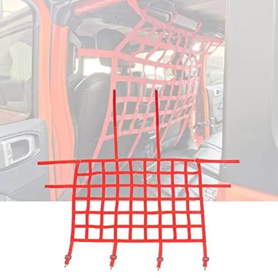 Auto-Rücksitz-Isolationsnetz, Rücksitzteiler für Haustiere, Hunde, für Wrangler JK JL Unlimited 2007- Gladiator JT 2 Türen 4 Türen