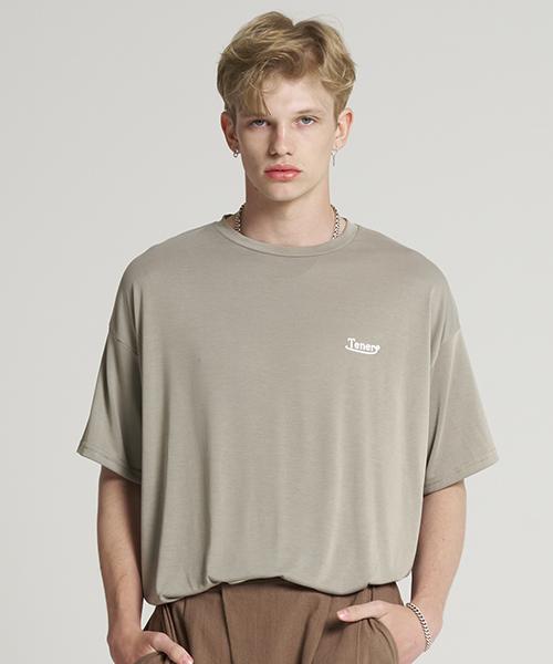 Tener Modal Round Short Sleeve T-Shirt Khaki F