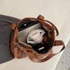 Fashionable PU Tote Bag Women's Multi Pocket Handbag with Adjustable Shoulder Strap Everyday Carry Bag