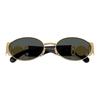 Versace Vintage Fashion Design  Logo Oval Sunglasses Unisex sunglasses black 0VE2299-100287