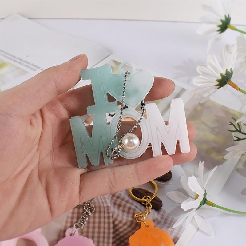 Aromatherapie Tabletten Silikonform PAPA MAMA Anhänger Harzform Schlüsselanhänger Anhänger Epoxid Gießform Hohl Anhänger Formen DIY