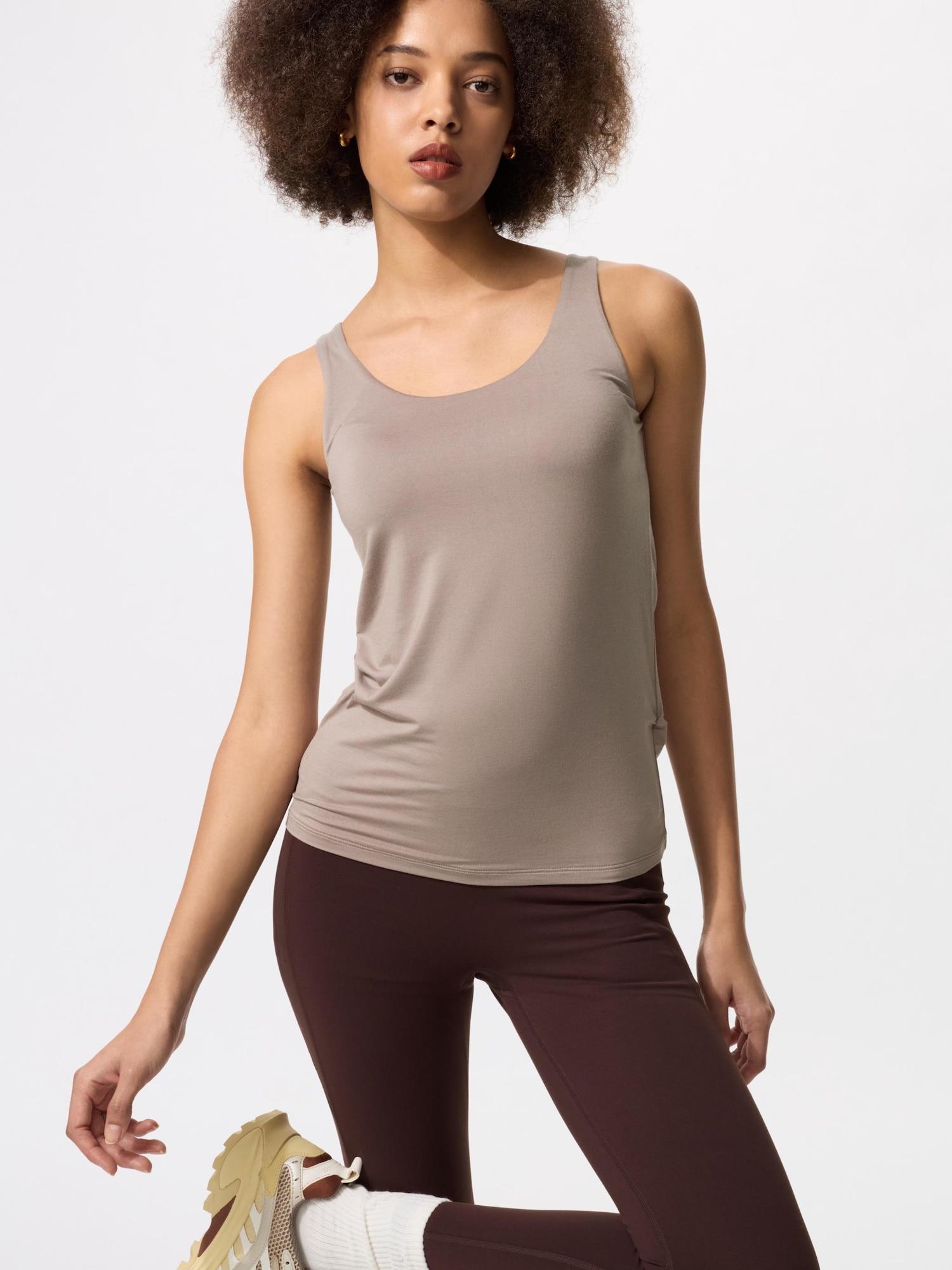 

Uniqlo Майка с бюстгальтером Heattech 34 BROWN/M