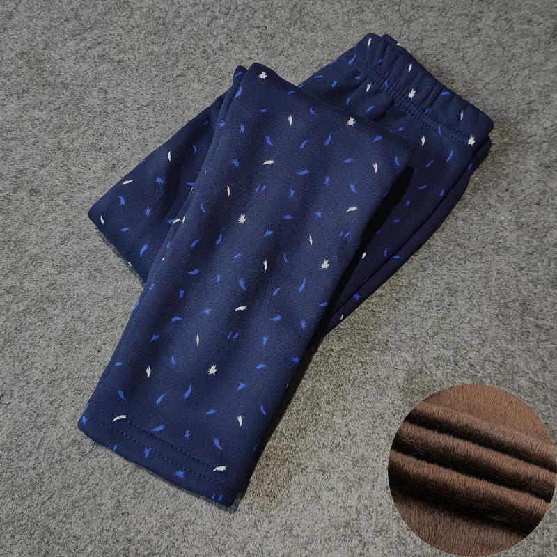 Children s Pants Autumn and Winter Clothes Cartoon Printing Pants Girls Stretch Plus Velvet Stretch Leggings To Keep Warm 120