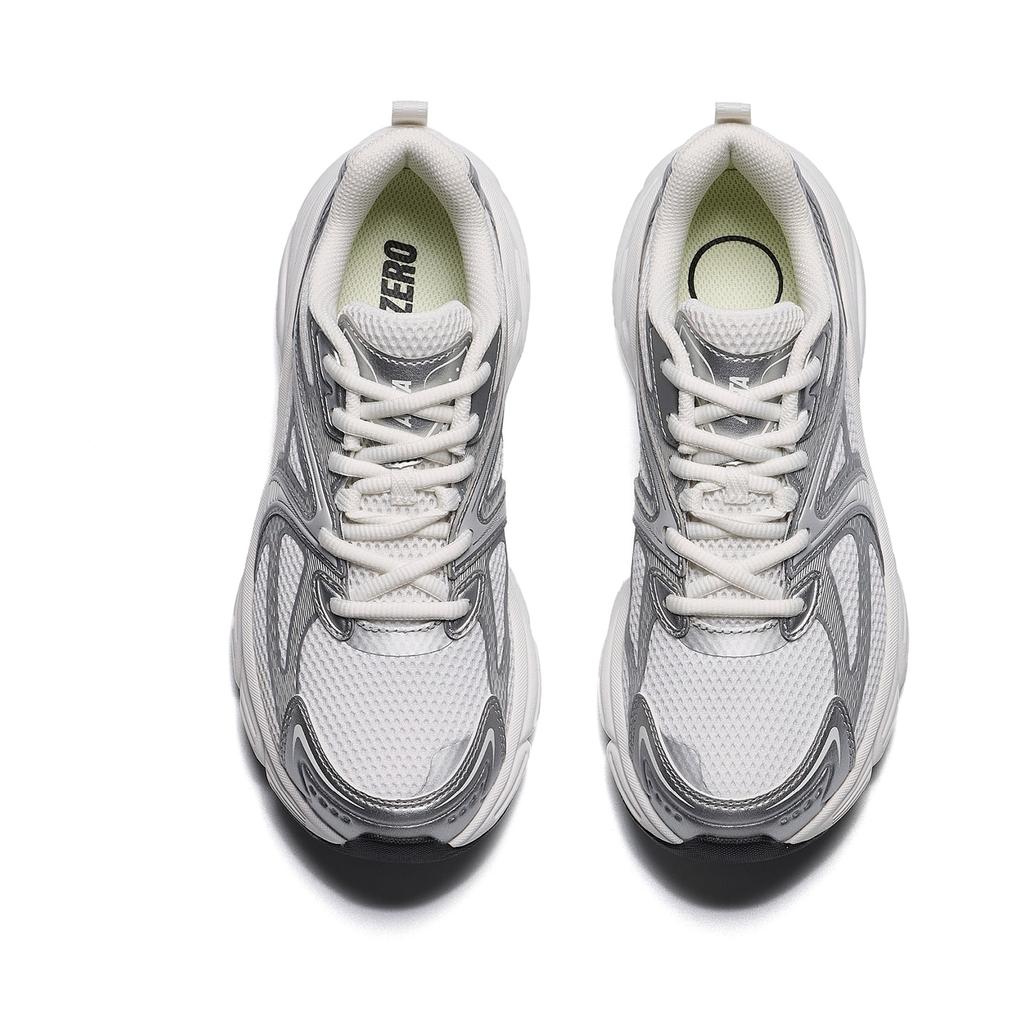 Anta Retro Breathable Lightweight Sports Shoes Low Top Running Shoes Women Sneakers Paper-White Silver 922645594-1