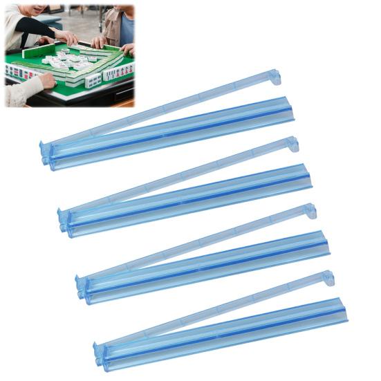 Mahjong Rack Pusher Clear Acrylic Heavy Duty Portable Multifunctional American Mah Jongg Tile Holder Push Ruler Mahjong Accessories