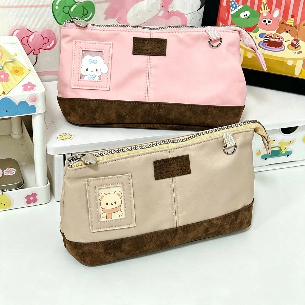 Kawaii Pencil Case Large Capacity Compact Portable Stationery Organizer for Students Travel Outdoor Sketch Use