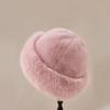 Fur Hat Women Warm Snow Ski Cap Female Fluffy Faux Fur Bucket Hat Thick Winter Outdoor Earwarmer Windproof Ear Protect Caps