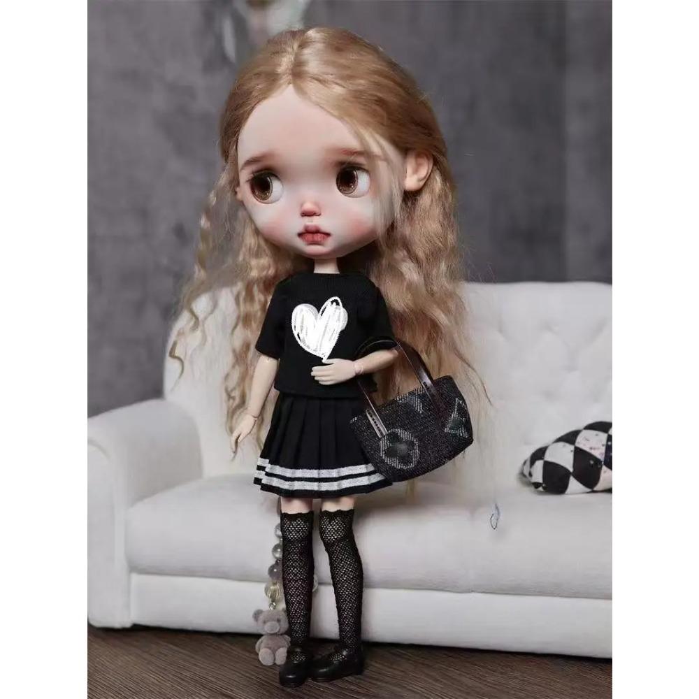 1/6 Blythe Doll Clothes Outfit Warm Cotton Coat Suit Winter Coat Down Jackets Doll Clothing Accessories