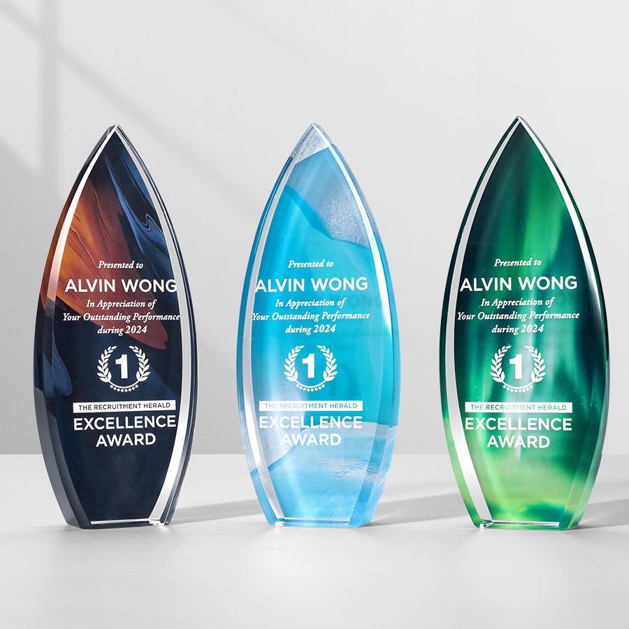 Trophée en Cristal Haut de Gamme pour la Récompense de l'Employé Exceptionnel lors de la Réunion Annuelle