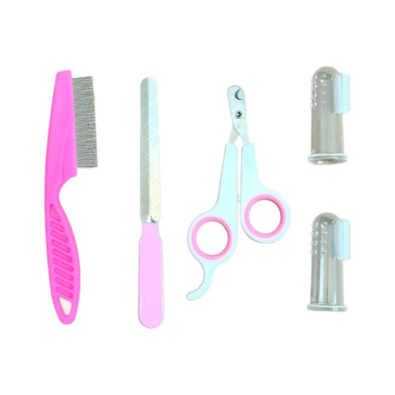 8-Piece Pet Grooming Set: Comb, Brush, Nail Clippers, Detangling Comb for Dogs and Cats