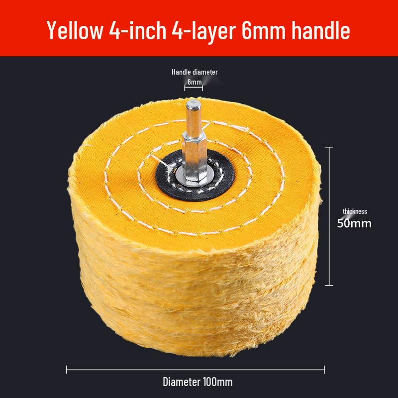 Mirror-Polished Stainless Steel & Wool Grinding Head Tool