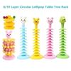 6/10 Layer Lollipop Display Stand Cake Pops Holder Tabletop Rack Candy Bar Wedding Decorative Desktop With Cartoon Head