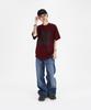 Keuligeon Effect Graphics Semi-Overfit Short Sleeve T-Shirt Burgundy