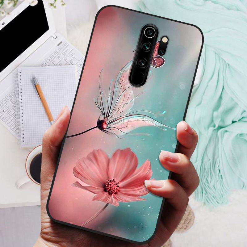 Phone Cover For Xiaomi Redmi Note 8 Pro Case Silicone Lovely Black Bumper Soft TPU Coque for Redmi Note8 Pro 8Pro Shells Fundas