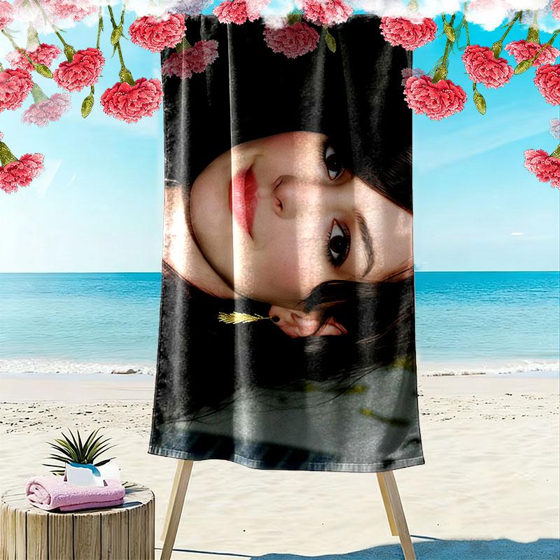 Hathaway Print Beach Towel, Large Soft Quick Dry Towel for Beach Camping Swimming