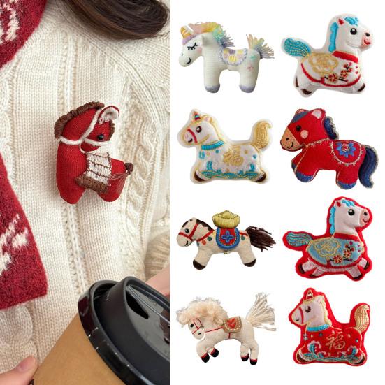 Spilla Cavallo Cartone Animato Colorato Design Spilla Pin Maglioni Colletti Cappelli Borse Cappotti Sciarpe Accessorio Versatile