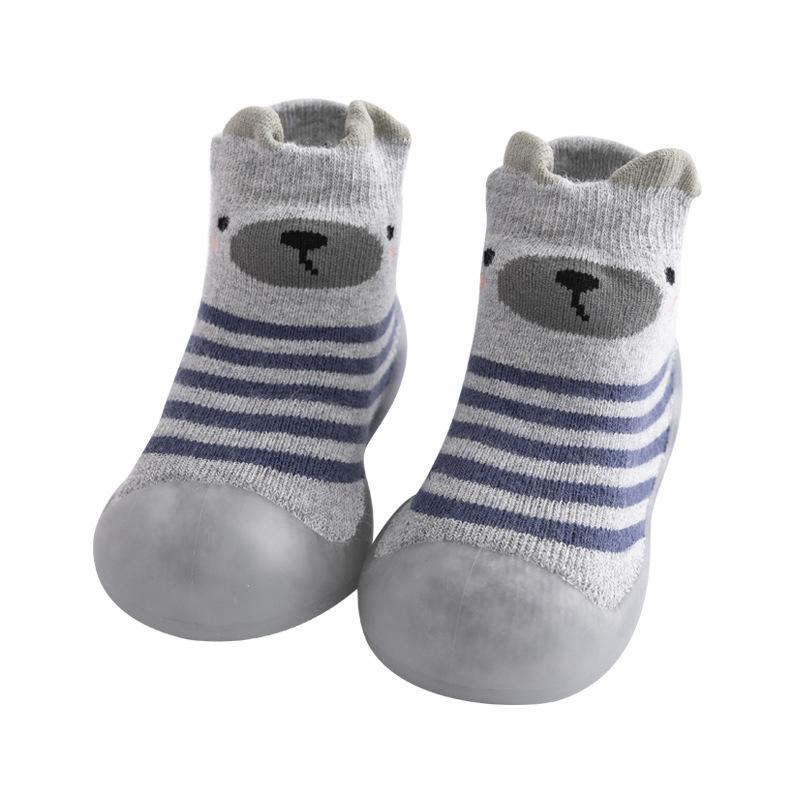 

Girls and Boys Shoes, Socks, Soft-bottomed Flat Shoes, Indoor Anti-slip Shoes, Cartoon Style 26-27 сірий колір