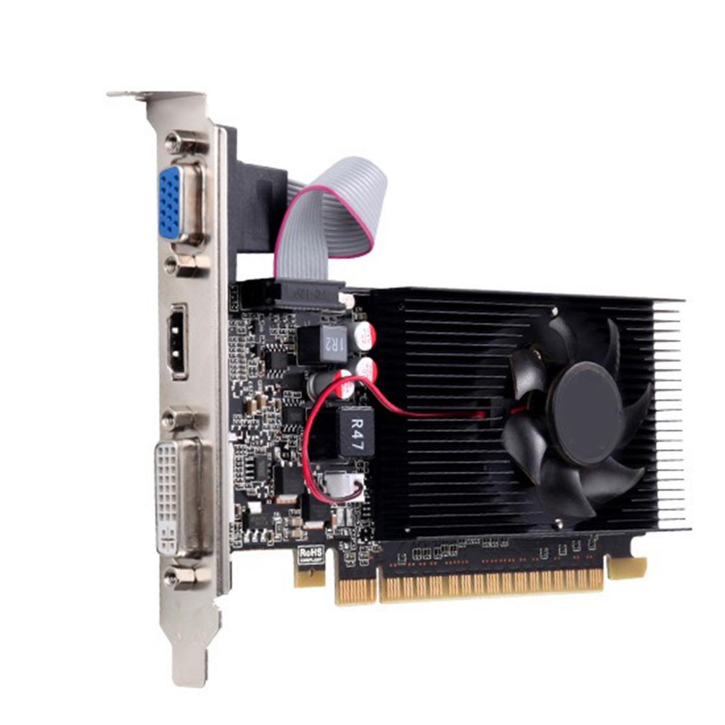 GT610 1GB DDR3 Graphics 64Bit 810MHz Gaming Card VGA DVI Port with Quiet Cooling Fan