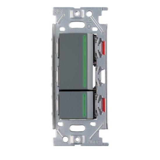 

Jinbo Electric NKW 3-Way Switch Set with Guide Lamp, Double, Solid Gray (SG) NKW02009