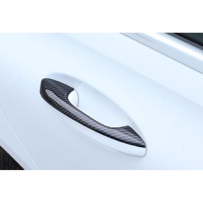 Exterior Side Door Handle Cover Trim Fit For Benz GLB 2020-2022 ABS Carbon Fiber