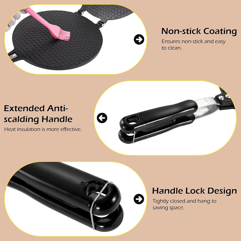 LMETJMA Waffle Cone Maker Non-stick Ice Cream Cone Maker Aluminum Egg Roll Mold Waffle Bowl Machine For Making Crispy Egg Rolls