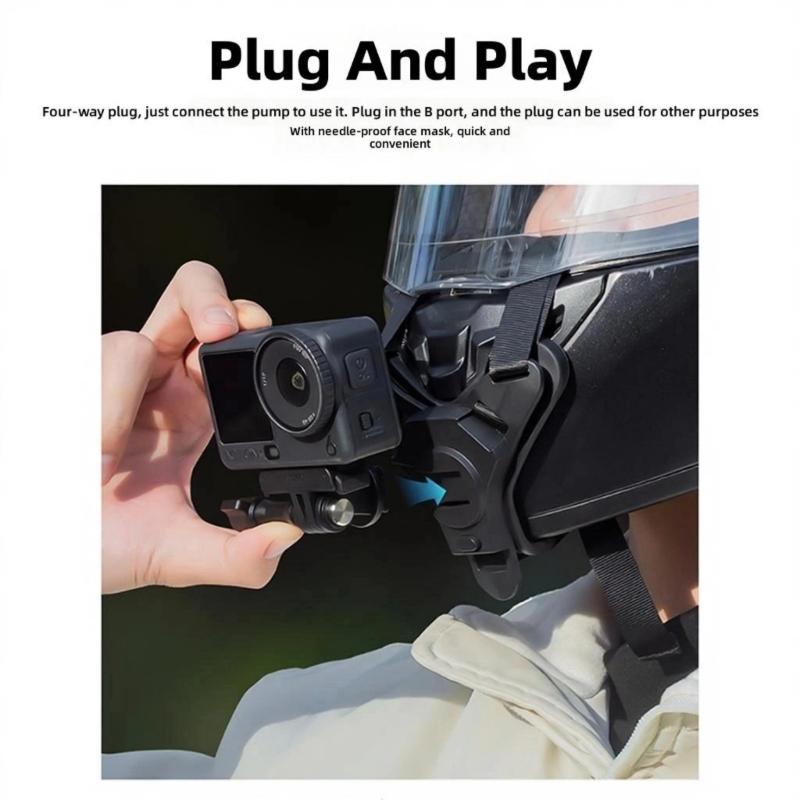Wide Compatible Helmet Camera Mount Holder with Quick Release and Adjustable Angle for Action Videos