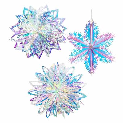 8Inch Iridescent Film Flower Ball With Shining Colorful Thin Film Honeycomb Ball For Wedding Birthday Party Shopwindow Home Hanging Ornaments Decor