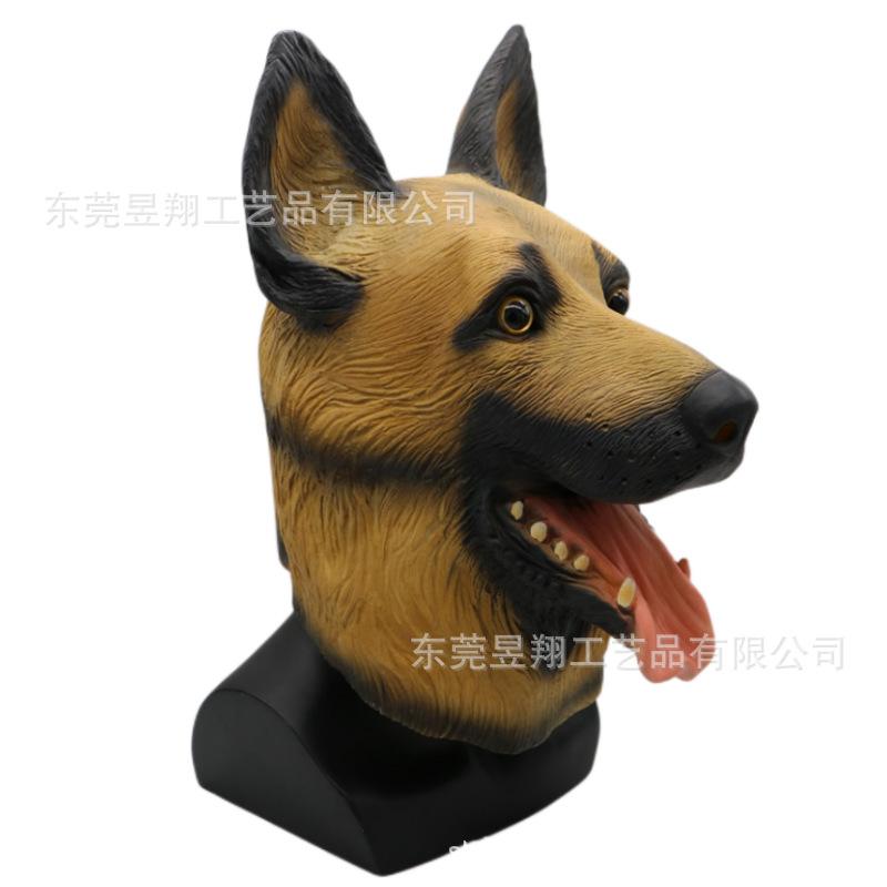 Halloween Cane Lupo Animale Maschera Divertente Festa Cane da Pastore Cane della Polizia Cane Singolo Cane che Ulula Testa di Cane Oggetto di Scena per Performance
