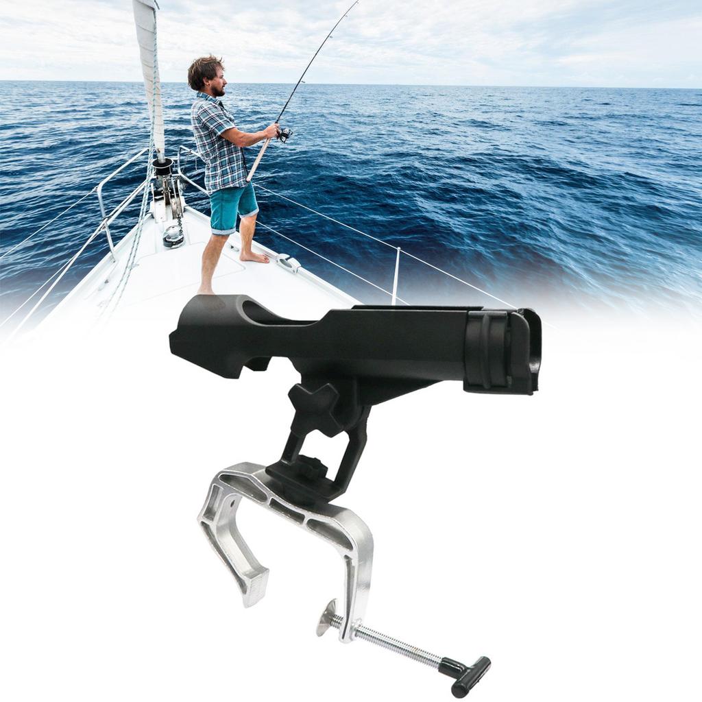Fishing Rod Holder Quick Installation Clamps Mount Stand Fishing Gear Accessory Aluminum Lock Rod Device Rod Bracket