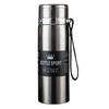 1000ml Vacuum Double Insulation Cup with Handle Portable Sports Bottle Stainless Steel Outdoor Vacuum Flask for Hot Cold Drinks