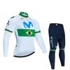 Movistar Autumn Cycling Jersey Set Ropa Ciclismo Spring Man Long Sleeve Bicycle Clothing MTB Jersey Bicicleta Maillot Culotte