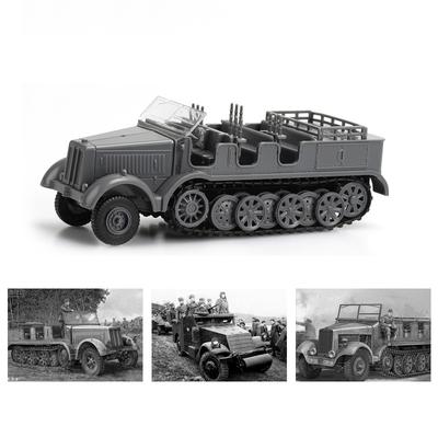 1/72 4D Czołg Sd.Kfz.251 M3A1 Stuka Zu Fuss Pojazd Półgąsienicowy Model Wojskowy II Wojna Światowa Puzzle Budowanie Zabawki Edukacyjne Na Prezenty